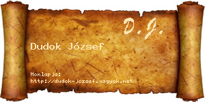 Dudok József névjegykártya
