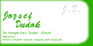 jozsef dudok business card